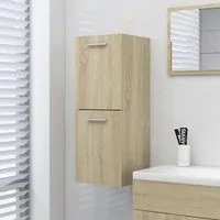 Armadio da Bagno Rovere Sonoma 30x30x80 cm in Truciolato cod mxl 16330