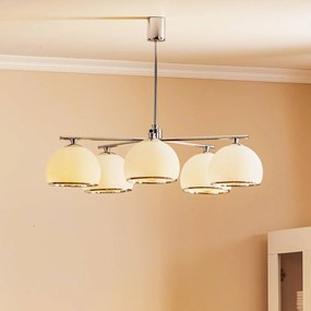 Argon Lampada a sospensione Mina, 5 luci, cromo opaco