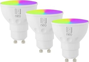 Immax NEO 07724CDO-SET 3x lampadine LED RGB dimmerabili GU10/4,8W/230V Wi-Fi Tuya+telecomando