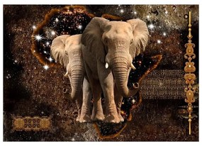 Fotomurale adesivo  Brown Elephants  Larghezza x Altezza Home decor 147x105