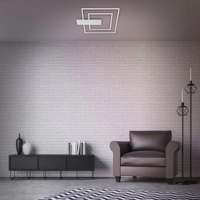 Plafoniera LED Nico argento IP20, 3000 lumen