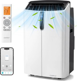 Costway Condizionatore portatile caldo freddo, Condizionatore d'aria 5 in 1 con telecomando 14000 BTU