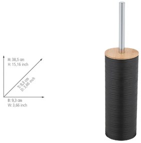 Scopino WC nero opaco in plastica Lyon – Allstar