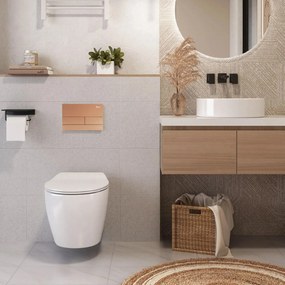 Telaio WC da incasso K011A-Q Rea T Brush Copper/Rose Gold