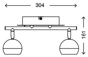 Briloner 2040-022 - Luce Spot a LED RGB dimmerabile 2xLED/3,3W/230V + T