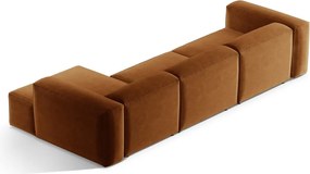 Divano angolare color mattone (con penisola a destra/con chaise lounge) Bergamo – Cosmopolitan Design