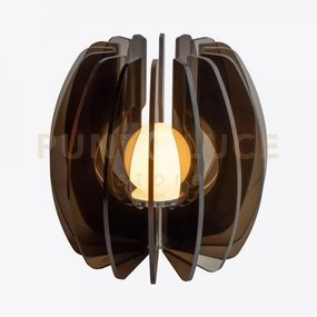Lampada grande iride in cristallo acrilico 1 luce attacco e14 marrone