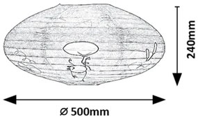 Rabalux 71068 - Paralume per bambini per lampadario FROGGO max. 40W diametro 50 cm