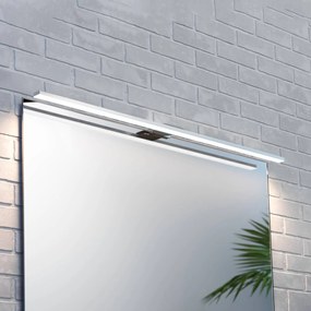 MCJ Luce per specchio a LED Triga IP44, cromo, 80cm, 3.000K