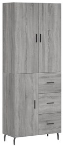 Credenza grigio sonoma 69,5x34x180 cm in legno multistrato