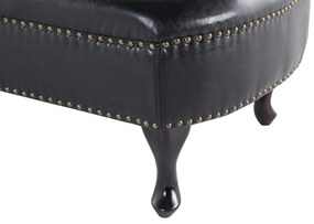 Chaise longue vintage destra in pelle sintetica nera NIMES Beliani