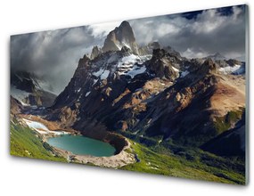 Quadro acrilico Paesaggio della baia di montagna 100x50 cm