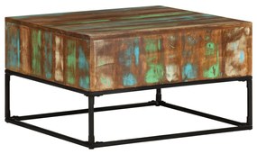 Tavolino Da Salotto 68x68x41 Cm İn Legno Massello Di Recupero /