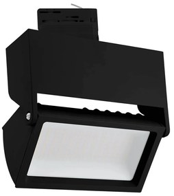 Faro LED 44W per Binario Trifase 100° Nero con driver Philips CRI92 Colore Bianco Naturale 4.000K