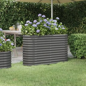 Letto Giardino Acciaio Verniciato A Polvere 114x40x68 Cm Grigio /