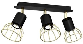 Faretto DANTE 3xGU10/25W/230V nero/oro