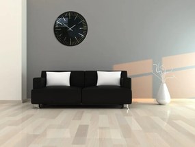 Elegante orologio nero per il soggiorno, 50 cm