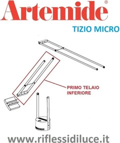 Artemide Tizio micro bianca primo telaio inferiore