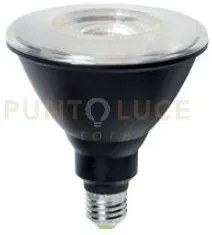 Lampadina led par38 nera e27 15w 1150lm 4000k 38° 121x125mm 25000h ...