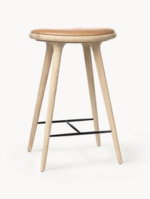 Sgabello alto da bar in legno di quercia High Stool