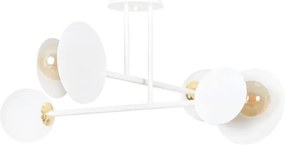Lampadario a sospensione con supporto rigido MINERVA 2xE27/15W + 2xE14/10W/230V bianco
