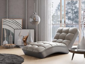 Chaise longue Cortina poltrona divano relax - Tessuto grigio chiaro