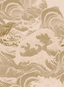 Mindthegap Carta da parati Sea Waves - Taupe