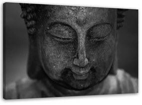 Quadro su tela, Testa di Buddha meditante