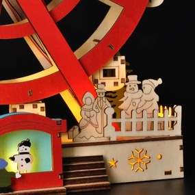 Solight 1v277 - Decorazione natalizia LED LED/2xAA/bianco caldo giostra