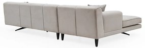 Divano angolare beige chiaro, angolo sinistro Jivago - Artie