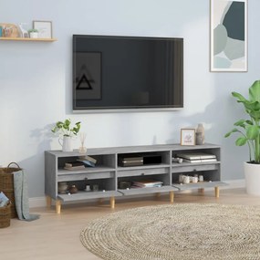 Mobile tv grigio cemento 150x30x44,5 cm legno multistrato