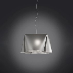 Sospensione Moderna 1 Luce Wanda In Polilux Silver D45 Made In Italy