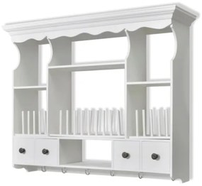 Pensile a Muro da Cucina in Legno Bianco