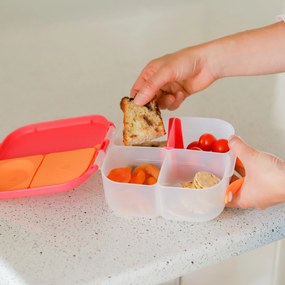 Box porta merenda medio – rosa/arancione