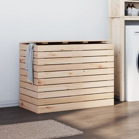 Cesto Per Bucato 88,5x44x66 Cm Legno Massello Pino /