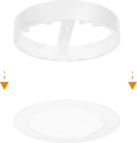 Solight WD240-W - Pannello LED 2 in 1 LED/12W/230V 3000/4000/6000K Ø17cm IP54 bianco