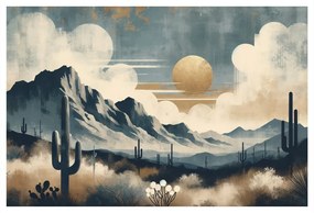 Quadro su tela – Paesaggio desertico con cactus