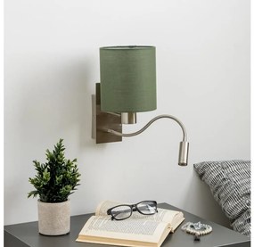 Brilagi - Applique a LED NUBILA 1xE27/25W/230V + LED/3W cromo/verde