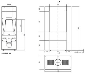 Antonio Lupi Cantob108 Camino Bifacciale A Bioetanolo 108x60x180 cm Laccato Cat. G