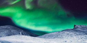 Stampa su tela – Aurora boreale nel cielo