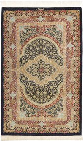 Ghom Tappeto 120x80 Blu (Iran) Annodato A Mano