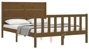 Giroletto con testiera miele 140x200 cm in legno massello