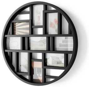 Cornice da parete in plastica nera Luna - Umbra