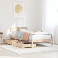 Letto senza Materasso 90x190 cm in Legno Massello di Pino 3301500