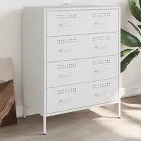 Credenza Bianca 68x39x89 cm in Acciaio 842987