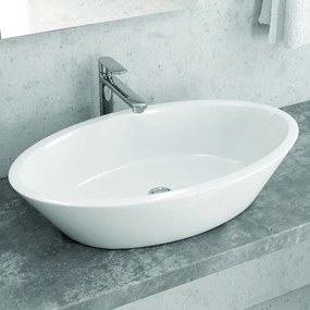 Lavabo da appoggio ovale 70cm Litos-369 - KAMALU