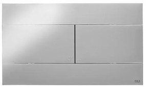 Placca di comando Oli Slim Dual cromo lucido 25,5 cm in ABS con doppio scarico