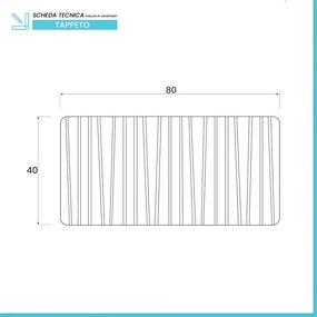 Tappeto Doccia Antiscivolo 40 x 80 in Plastica Bianco