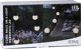 Catena luminosa solare a LED per esterni, lunghezza 5 m Globus - Star Trading