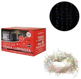 Tenda luci di Natale 300 LED estensibile colorate